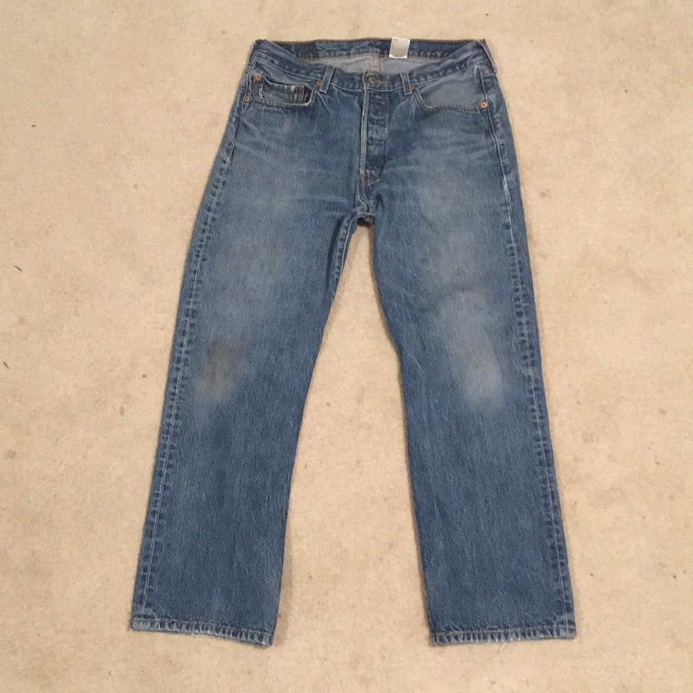 LEVI'S 501 Distressed Jeans Straight Fit 34/30